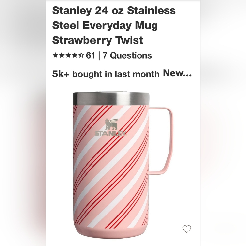 Stanley Strawberry Twist Stainless Steel Mug 24oz